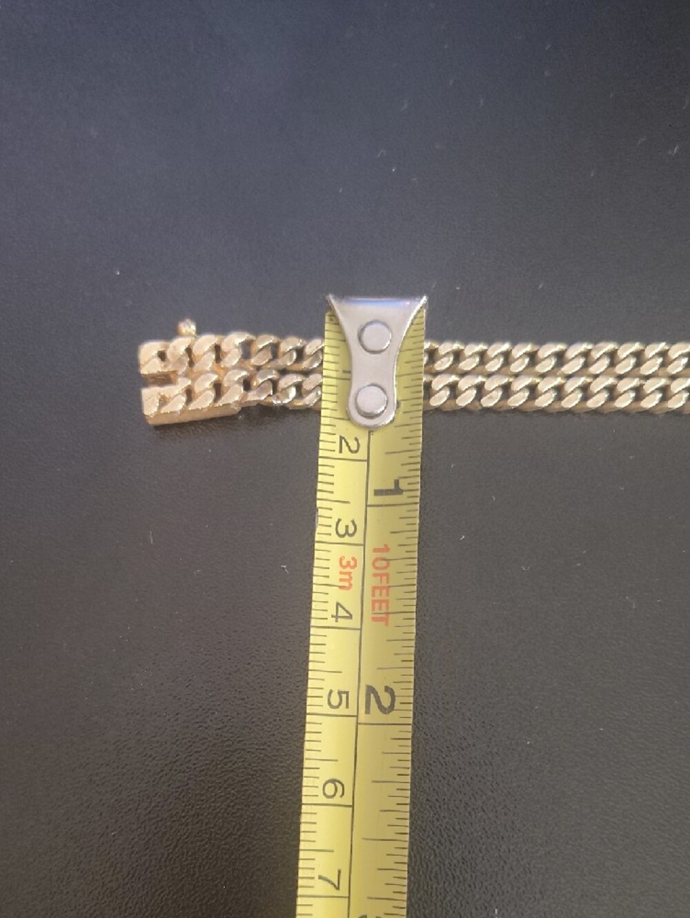Vintage Heavy Solid 14k Gold Saint Barbara Cuban Link Bracelet - 25g (8.5") - Picture 13 of 16